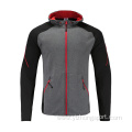 Mens Grey Soccer Wear Zip Up Hoodies